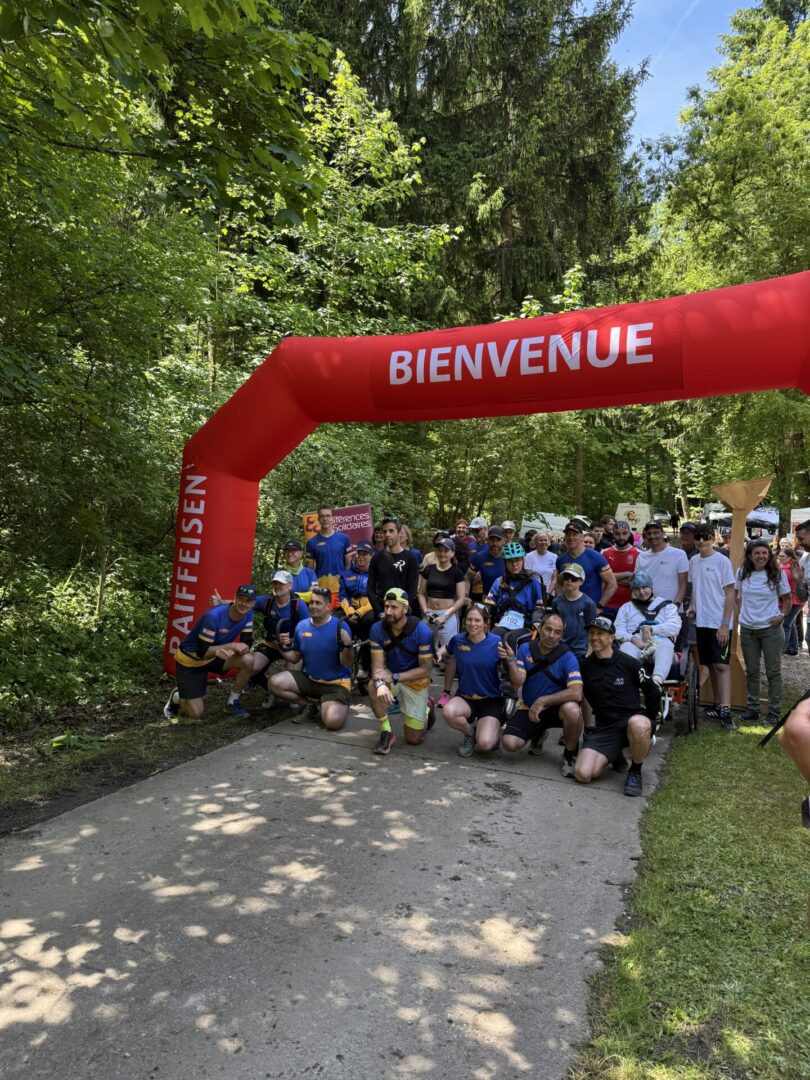 photo de groupe de la run2aid au grand départ